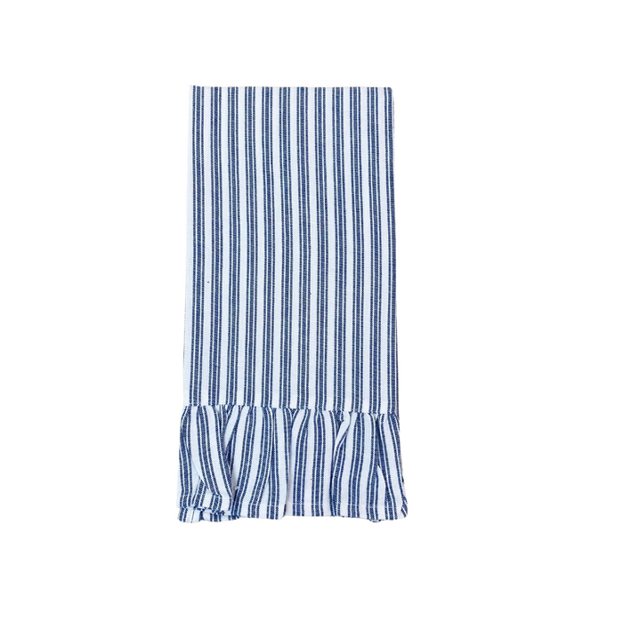 Ticking Stripe Ruffle Hand Towel
