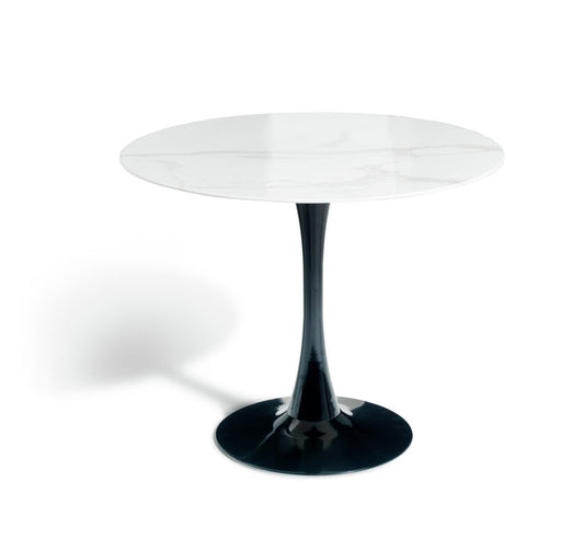 Tulip Marble Effect 4 Seater Dining Table | Round Kitchen Dining Room