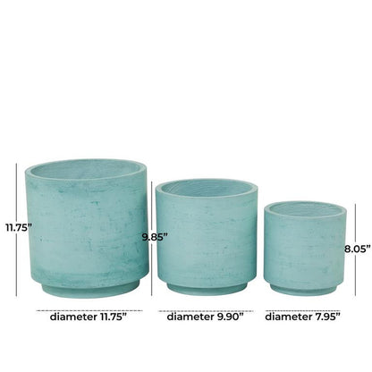 TURQUOISE MAGNESIUM OXIDE INDOOR OUTDOOR PLANTER