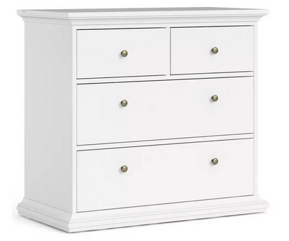 Tvilum Paris 4 Drawer Chest - White ( B Grade )