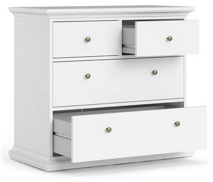 Tvilum Paris 4 Drawer Chest - White ( B Grade )