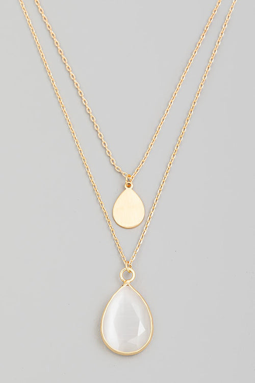 TWO ROW TEARDROP PENDANT