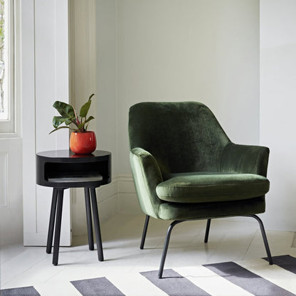 Celine Velvet Accent Chair - Green | Vibrant Color Accent