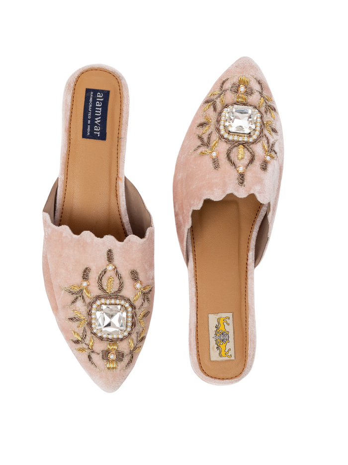 Velvet Blush Babouche