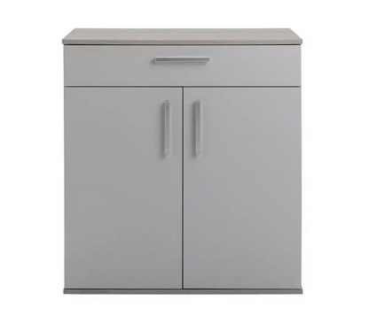 Venetia 2 Door Shoe Storage Cabinet - Grey & Oak