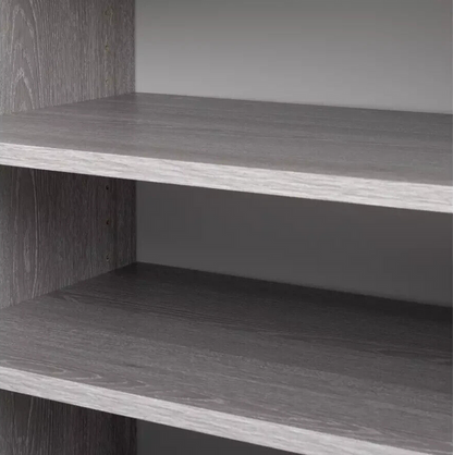 Venetia 2 Door Shoe Storage Cabinet - Grey & Oak