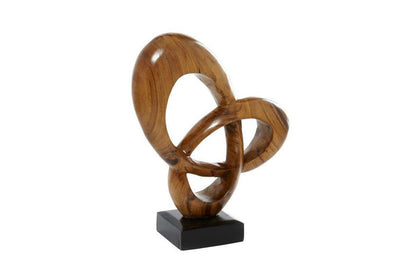VENUS WILLIAM COLLECTION BROWN WOOD NATURAL ABSTRACT SCULPTURE