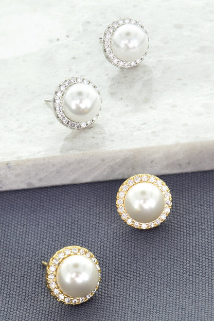 VIOLA PEARL HALO EARRINGS