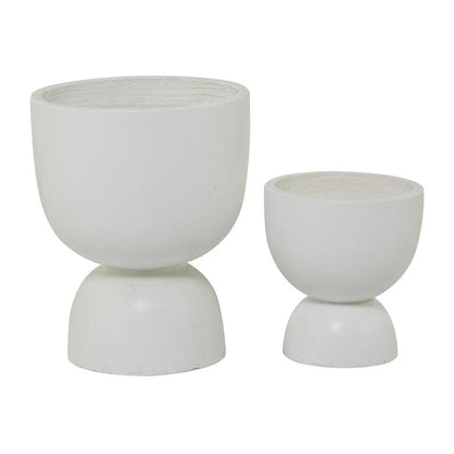 WHITE MAGNESIUM OXIDE INDOOR OUTDOOR PLANTER