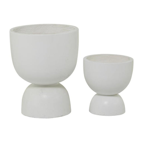 WHITE MAGNESIUM OXIDE INDOOR OUTDOOR PLANTER
