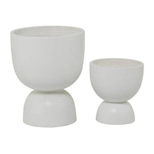 WHITE MAGNESIUM OXIDE INDOOR OUTDOOR PLANTER