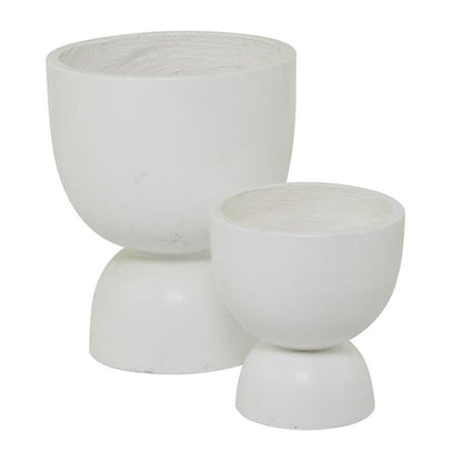 WHITE MAGNESIUM OXIDE INDOOR OUTDOOR PLANTER