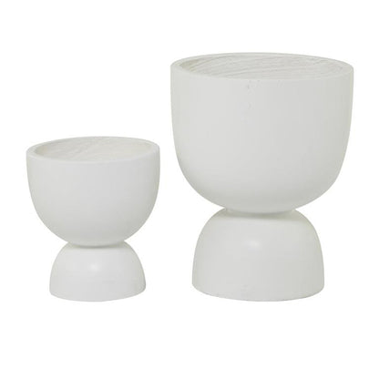 WHITE MAGNESIUM OXIDE INDOOR OUTDOOR PLANTER