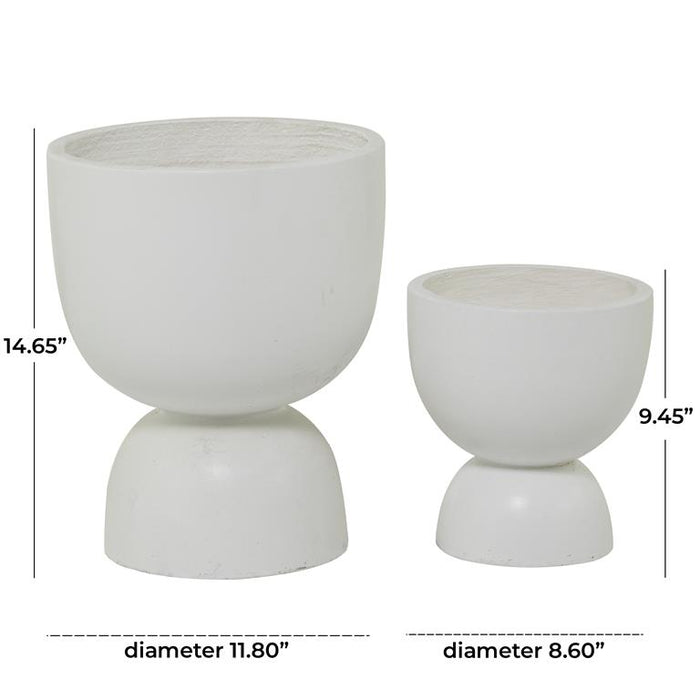 WHITE MAGNESIUM OXIDE INDOOR OUTDOOR PLANTER