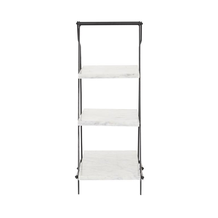 WHITE MARBLE 3 TIERED TIERED SERVER