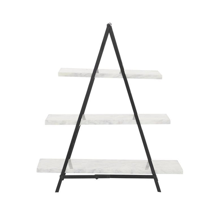WHITE MARBLE 3 TIERED TIERED SERVER