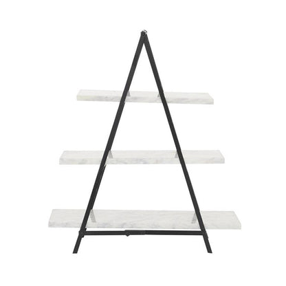 WHITE MARBLE 3 TIERED TIERED SERVER