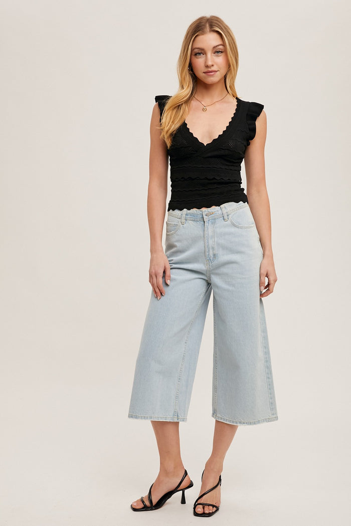 WIDE LEG CROP JEAN
