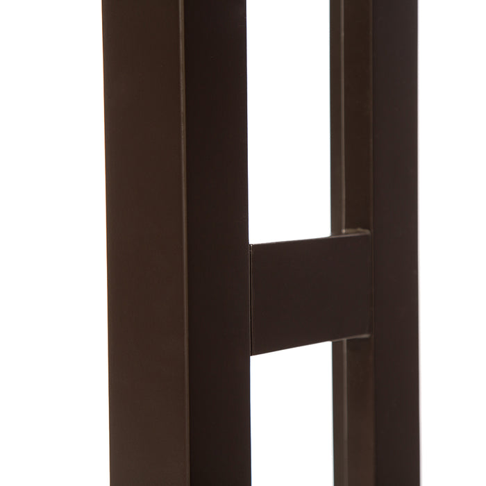 Wooden Free Standing Storage Cabinet with Glass Double Doors, Espresso