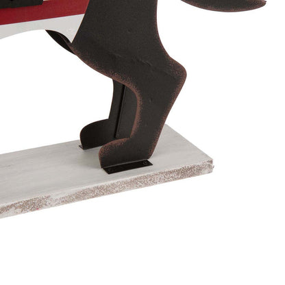 Wooden Metal Patriotic Double Sided Dachshund Porch Sign