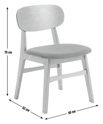 x Scion Esala Fabric Dining Chair - Walnut | Harmonious Blend Retro Aesthetics
