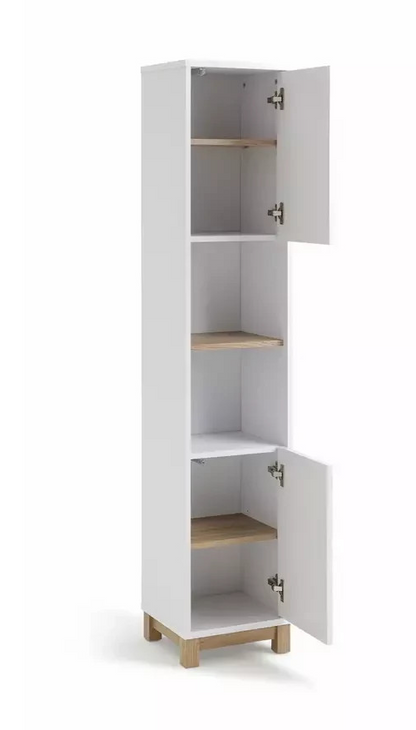 Zander Tallboy White | Tall Storage Cabinet Furniture Unit