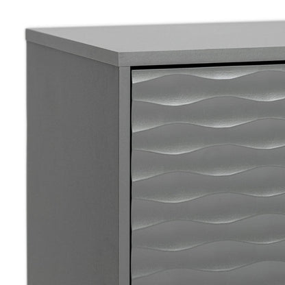 Zander Textured Small Sideboard - Grey | Modern Storage Cabinet