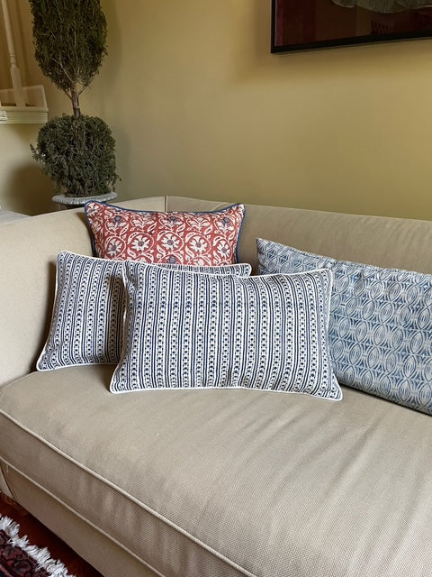 Zulu Indigo Petit Lumbar Pillow Cover